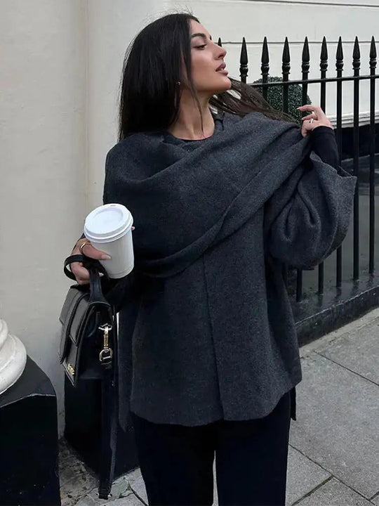 EB | Elegante Cape Jacke Zeitloser Stil und Vielseitige Eleganz