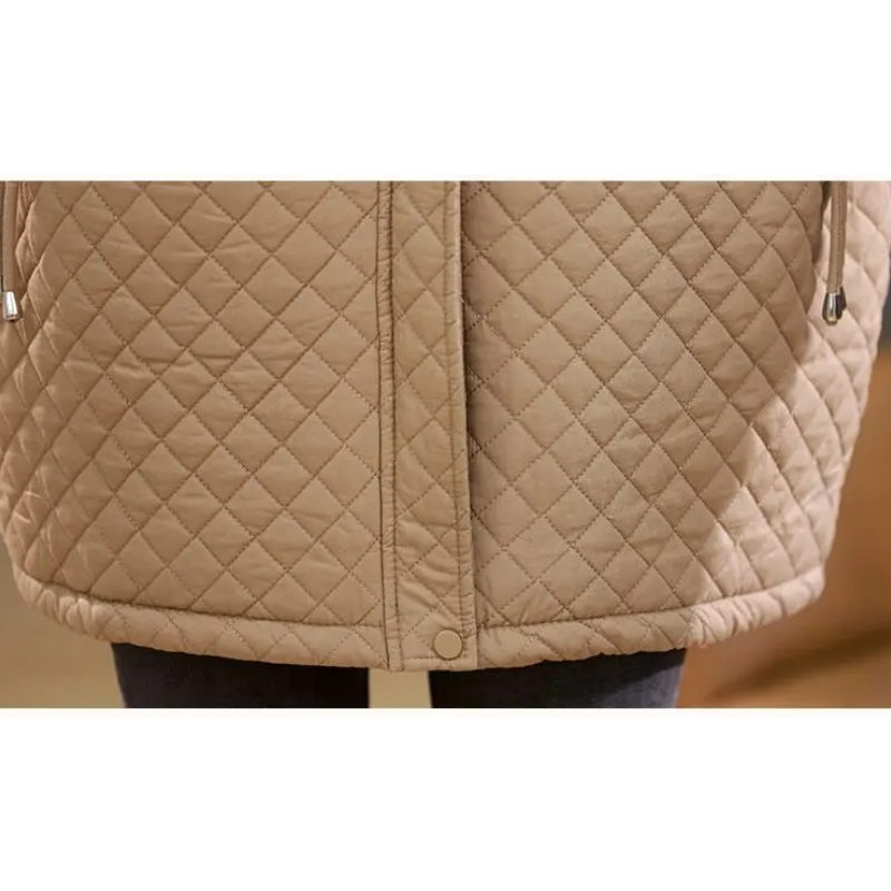 EB | Warme fleecegefütterte gesteppte Jacke in einfarbiger Ausführung mit Reißverschluss Ideal für Herbst/Winter
