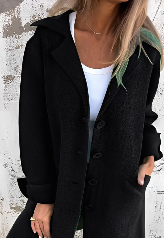 EB | Lässiger langer Strickmantel für Frauen