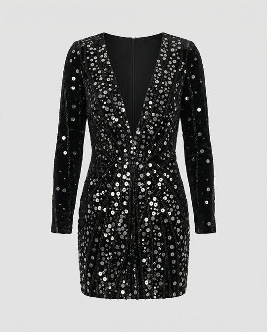 Golden Paillettenkleid Damen | EB