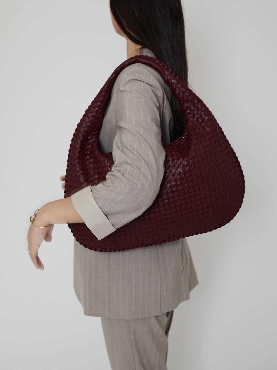 EB | Luxus Damen Handtasche mit Geflochtenem Design