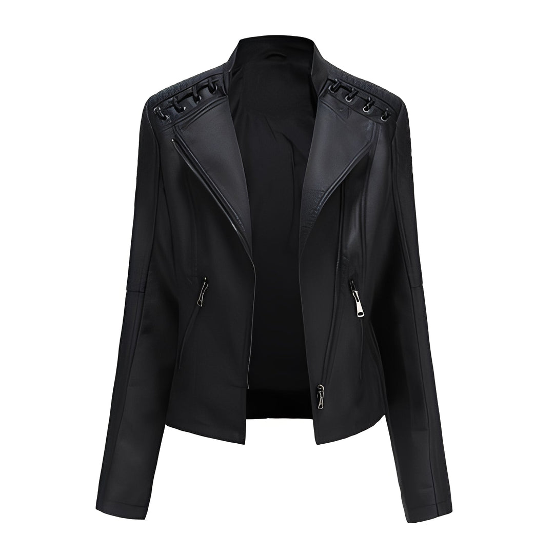EB | Elegante, eng geschnittene kurze Damenlederjacke