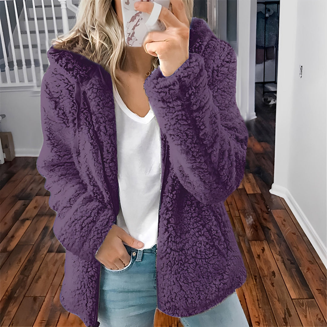EB | Lässige Teddy-Fleece-Hoodie-Jacke für Frauen