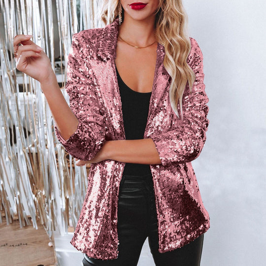 EB | Glänzender Pailletten-Blazer für Frauen