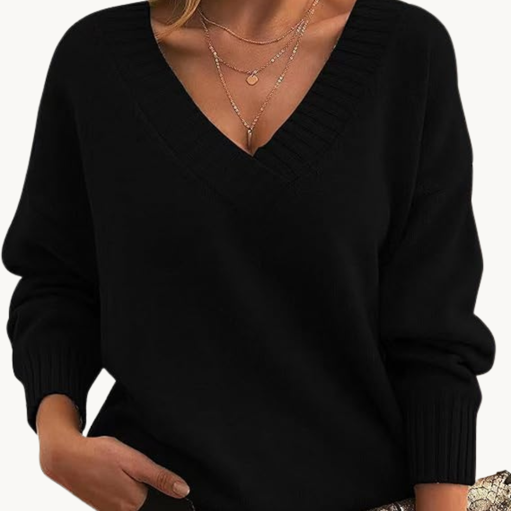 EB |Pullover mit V-Ausschnitt für Frauen