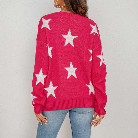 EB | Strickpullover mit Sternenmuster Acryl Modern und Bequem