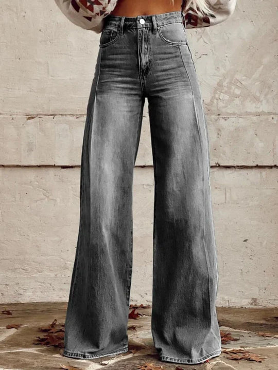 EB | Weit Geschnittene High-Waisted Hose für Frauen