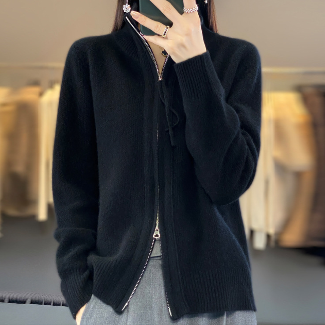 EB | Strickjacke mit elegantem Design und Reißverschluss