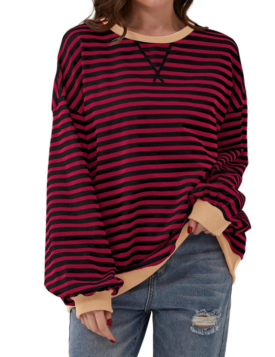 EB | Eleganter, lockerer Damenpullover mit Streifen
