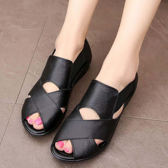 Zeitlose Komfort-Ledersandalen EB