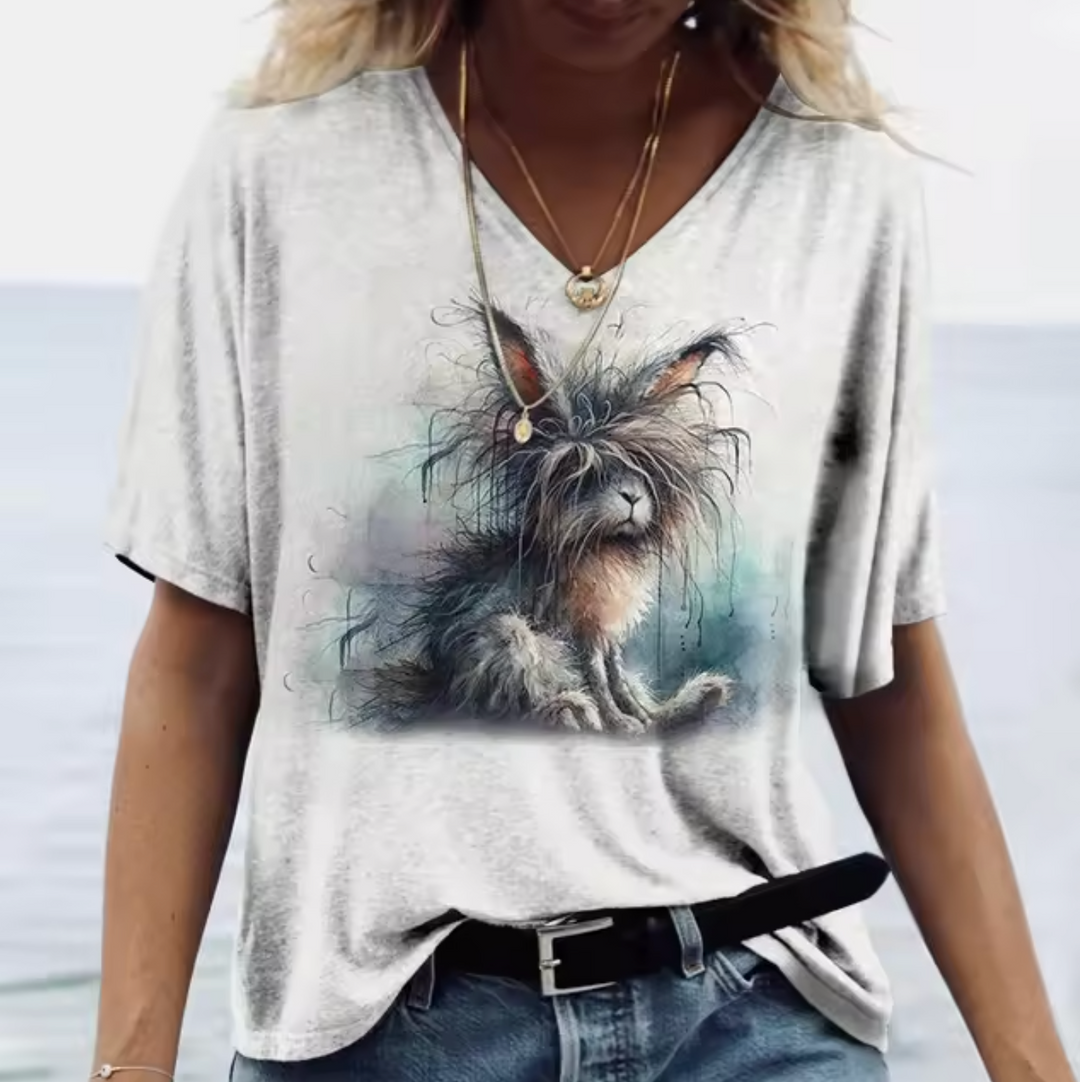 EB | Weiße T-Shirts mit Hasenmotiven