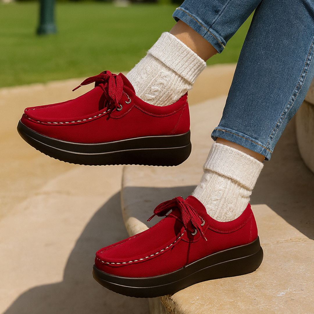 Wildleder-Schnürschuhe mit rutschfester Sohle EB EB