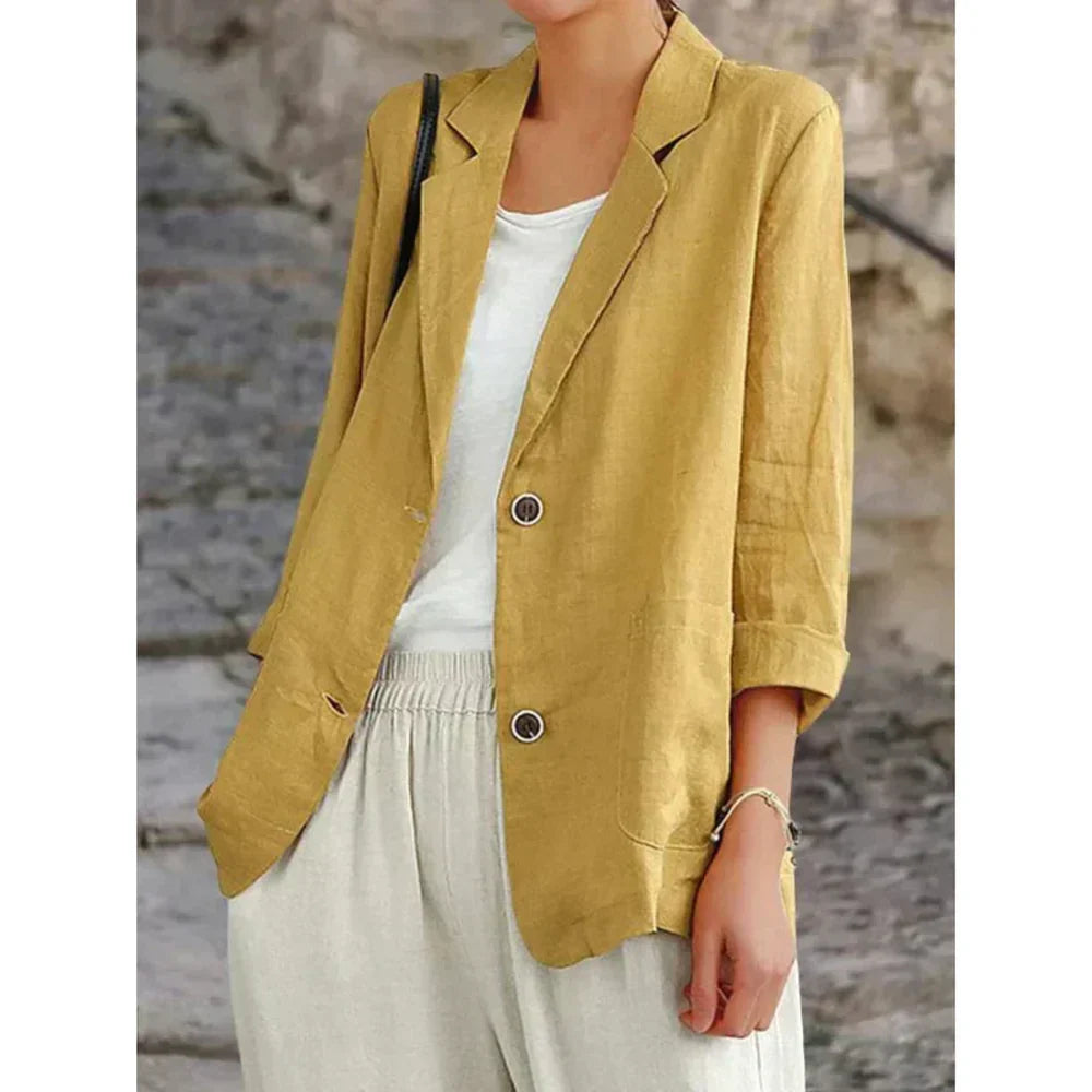 EB | Blazer Aus Schickem und Stilvollem Leinen