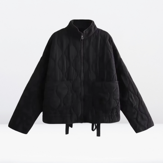 EB | Damen Steppjacke mit Kordelzug & Reißverschluss