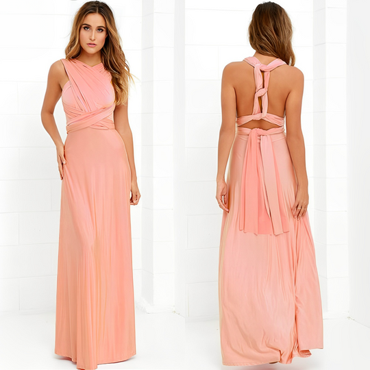 EB | Elegante Damen Infinity Kleid Schickes Wickel Sommerkleid