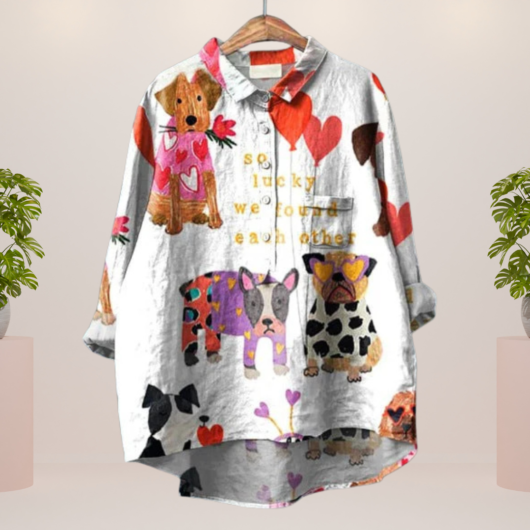 EB | Exklusives Damenhemd mit Kunstdruck