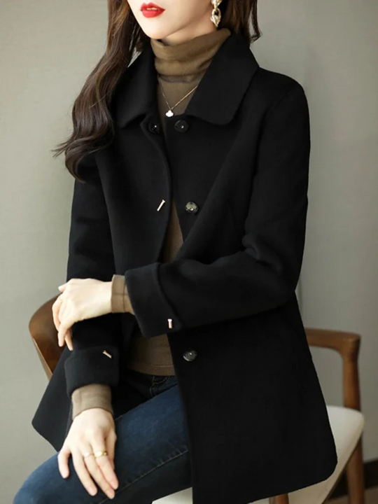 EB | Damen Klassischer Petite Trenchcoat Mit Spitzem Kragen