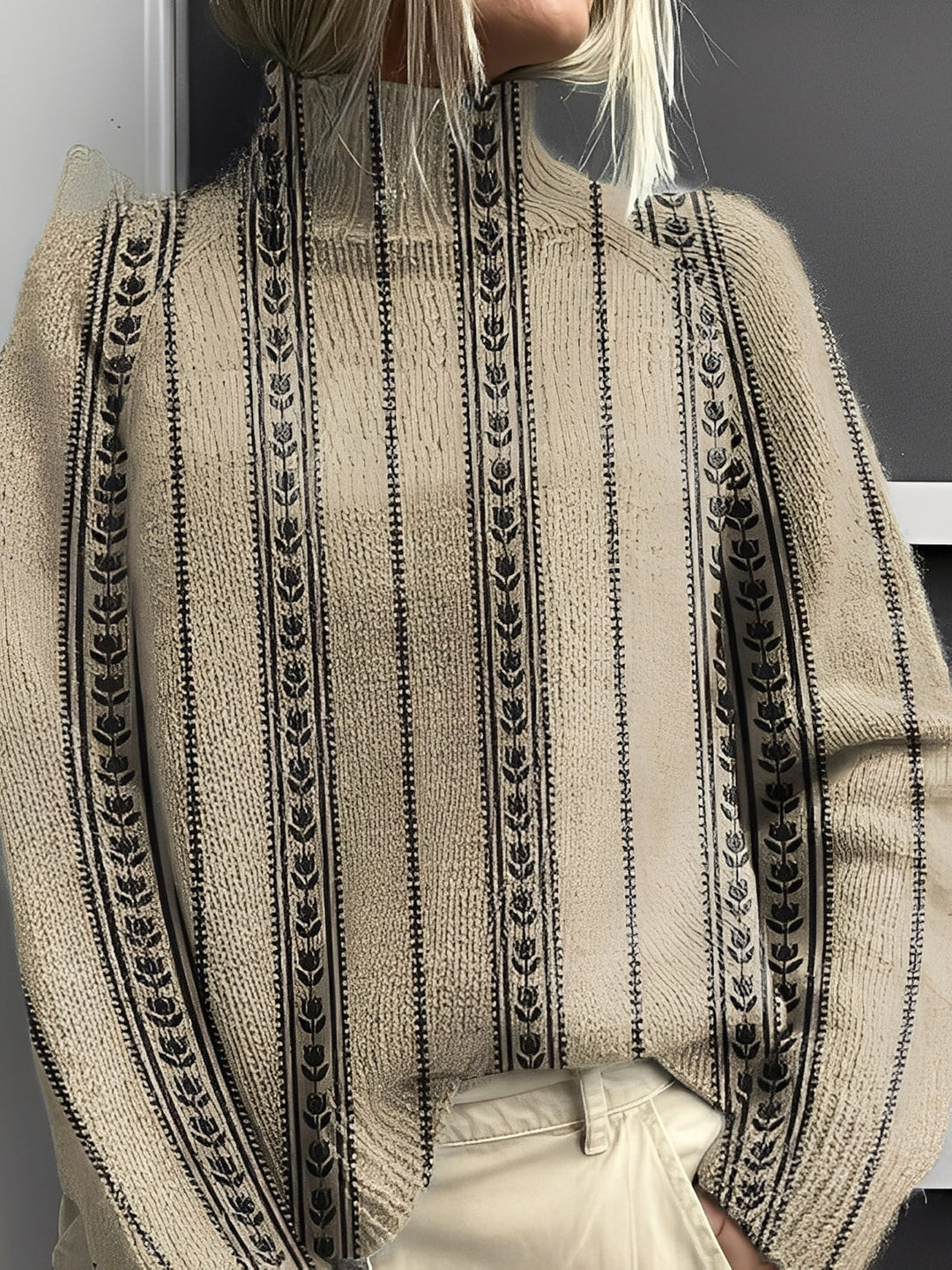 EB | Moderne, Lebendige Damen-Rollkragenpullover