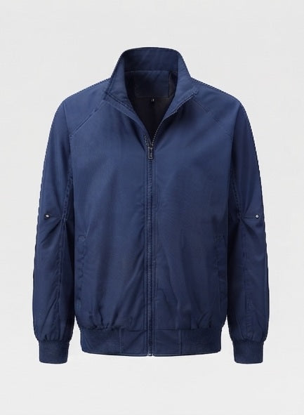Herren leichter Urban-Blouson mit Stehkragen, elastischem Saum und Ärmeltasche EB