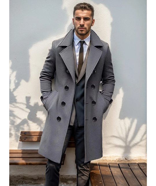 EB | Eleganter Männer-Doppelreiher-Mantel