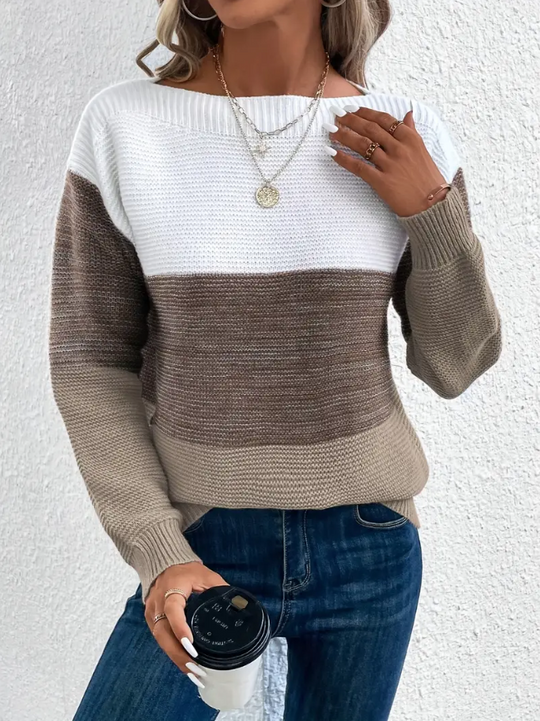 EB | Eleganter Langarm Pullover mit Fallenden Schultern