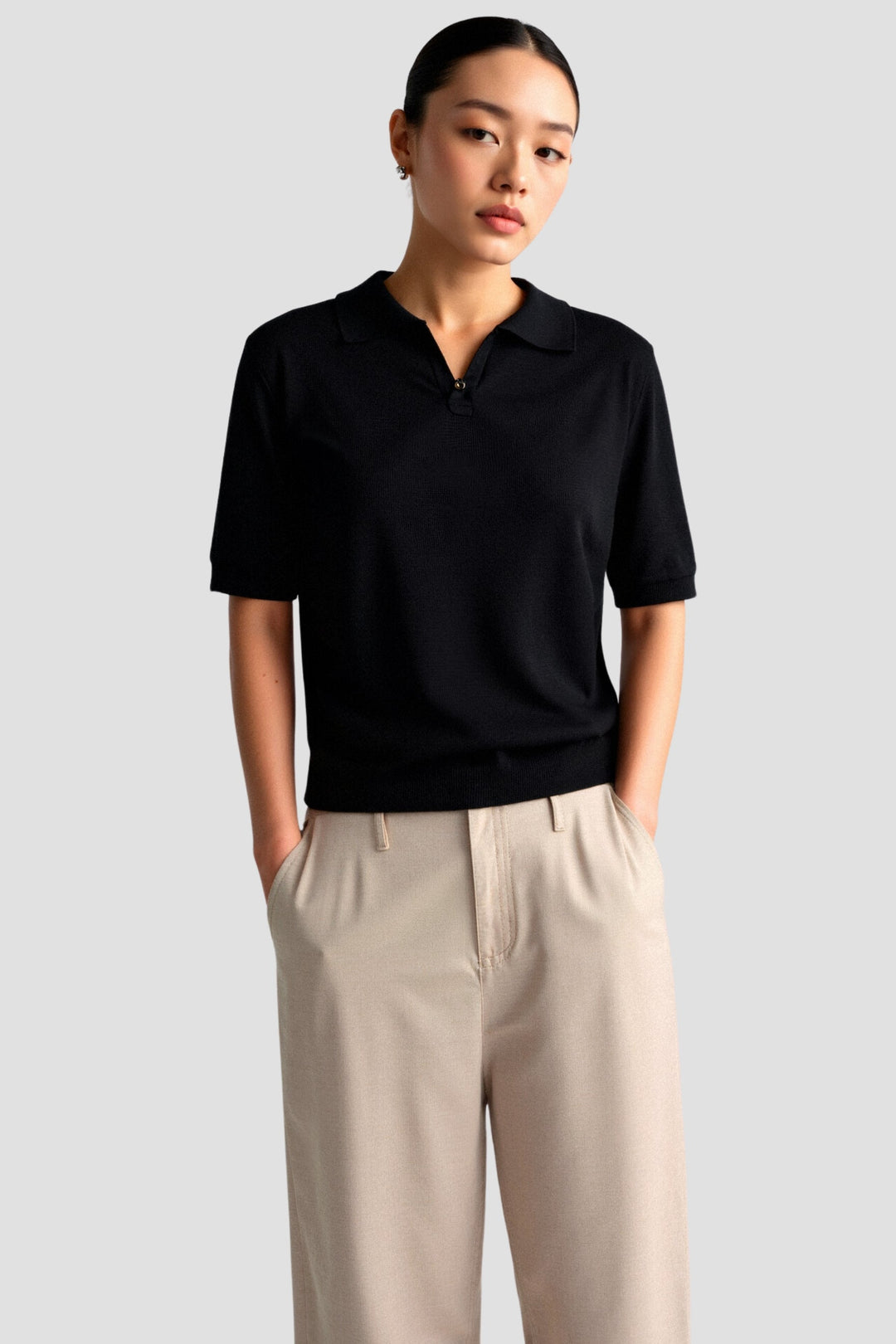 EB | Bequeme Damen Polo mit Kurzen Ärmeln