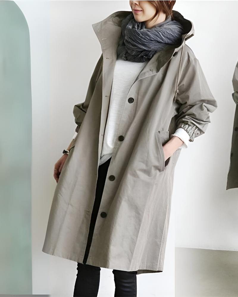 EB | Klassischer Trenchcoat mit Kapuze