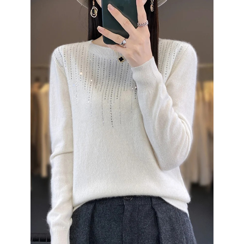 EB | Sweatshirt - Weicher Strickpullover mit funkelnden Details
