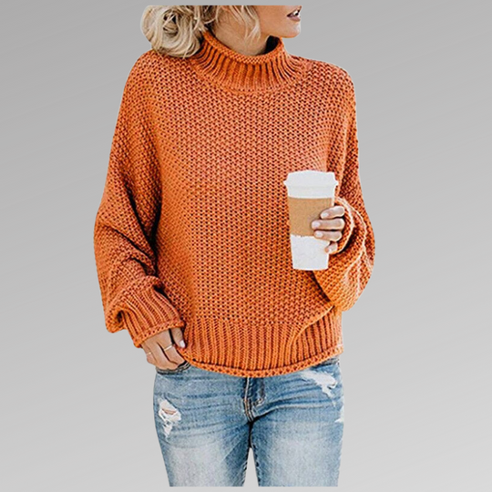 EB | Hochkragen Strick Langarm Pullover
