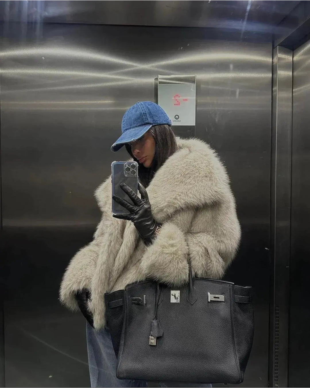 EB | Fur Coat Damen Reguläre Passform Belle Couture Fp 22 Essentielle Eleganz
