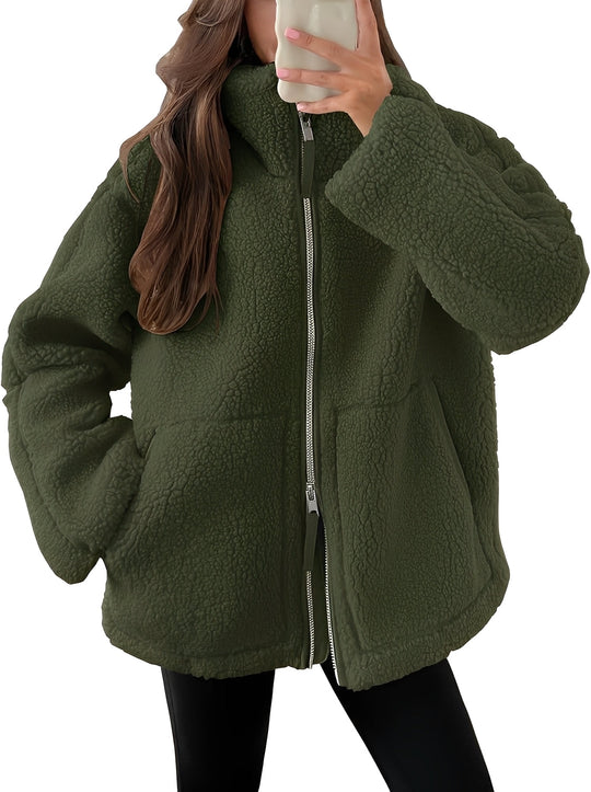 EB | Elegante Damenwolljacke mit Reißverschluss