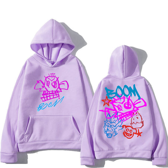 EB | Arcane Jinx Cartoon Langarm-Hoodie