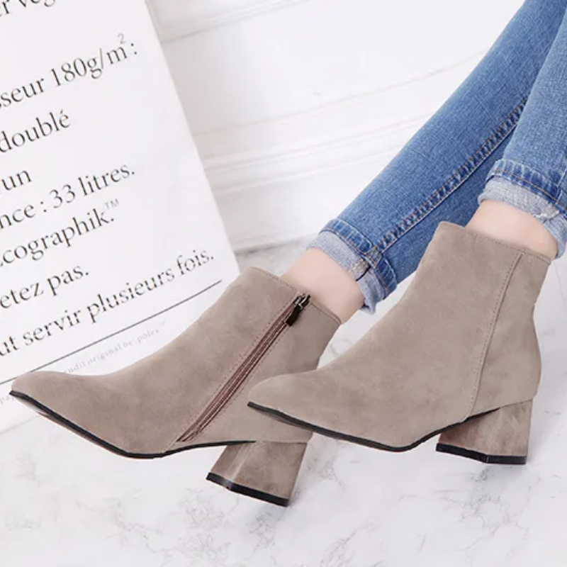 EB | Moderne Wild Ankle Boots mit Bequemem Absatz Damen Ankle Boots