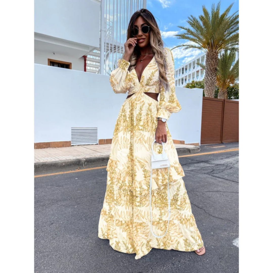EB | Cut Out Maxikleid mit Mutigem Design für Damen