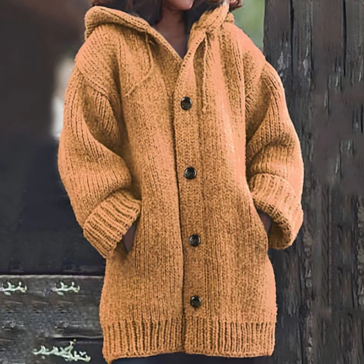 EB | Gestrickte Damenjacke Mit Kapuze