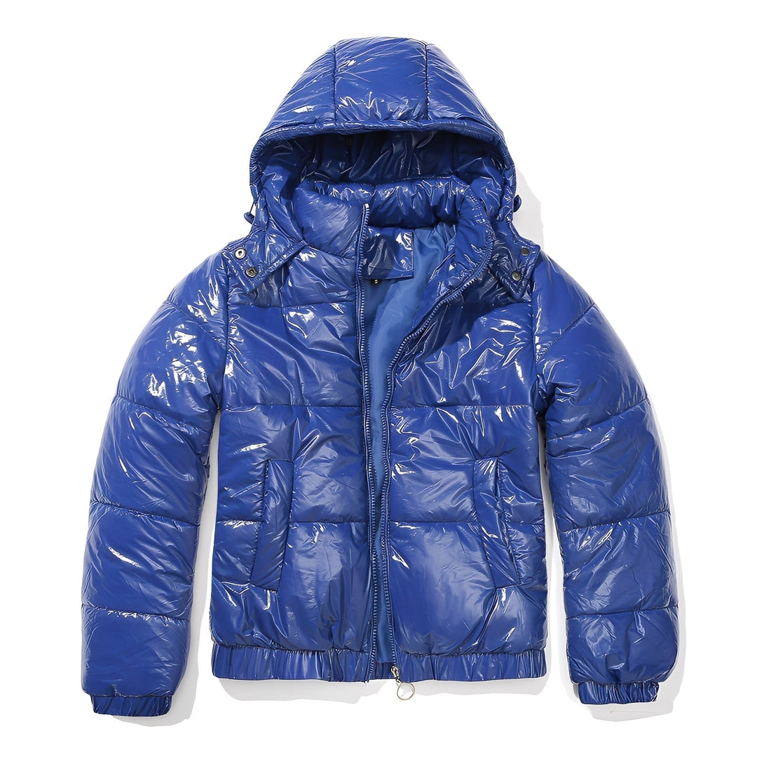 EB | Elegante, glanzvolle Damenjacke mit Kapuze