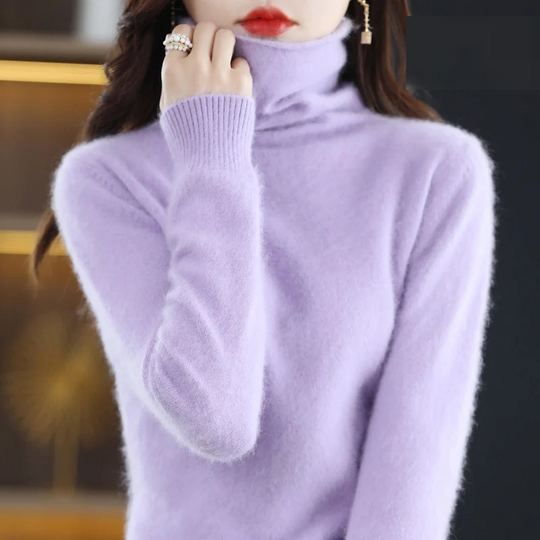 EB | Pullover Damen Weicher Rollkragenpullover, Warm & Luxuriöses Design