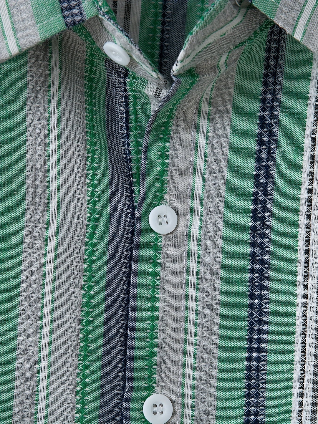 EB | Gestreiftes Baumwoll Leinen Herrenhemd für Entspannte Looks