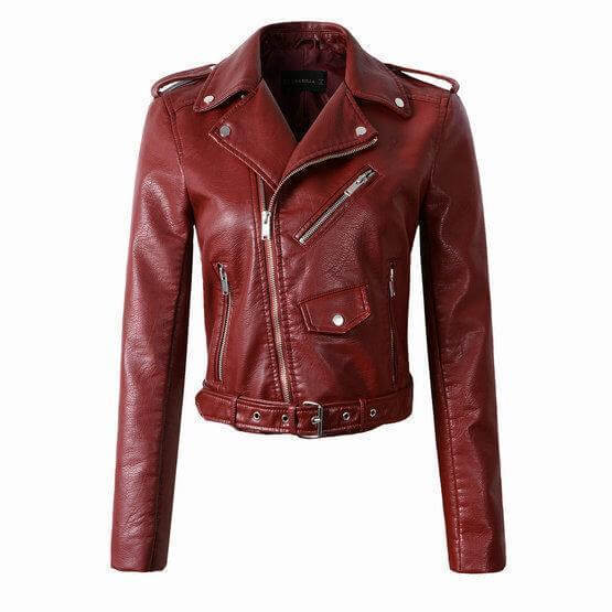 EB | Damen Faux-Leder Bikerjacke