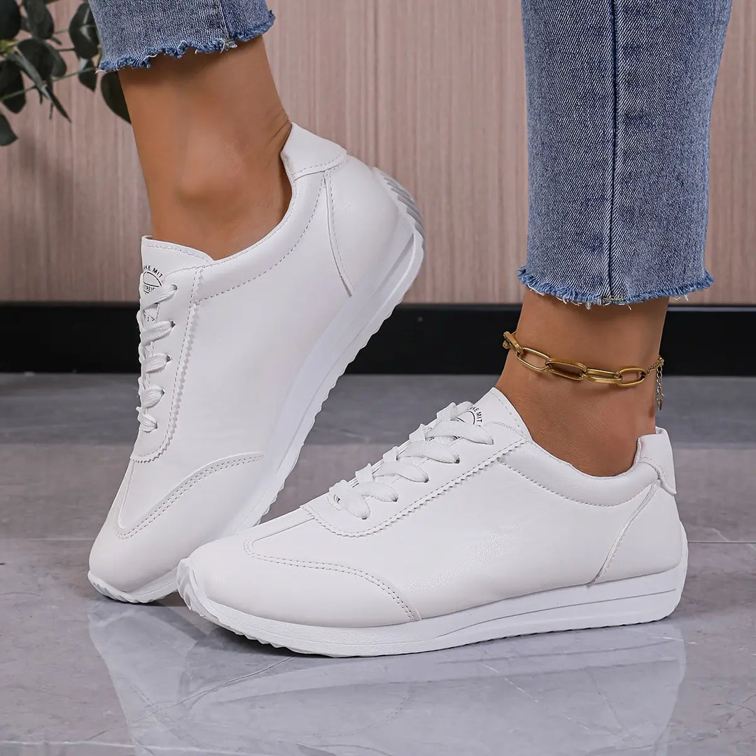 Einfarbige Freizeit-Sportschuhe für Damen mit dicken Sohlen EB EB