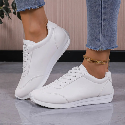 Einfarbige Freizeit-Sportschuhe für Damen mit dicken Sohlen EB EB