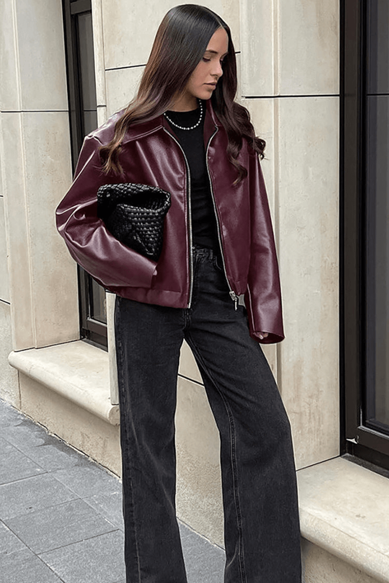 EB | Kurze Kunstlederjacke