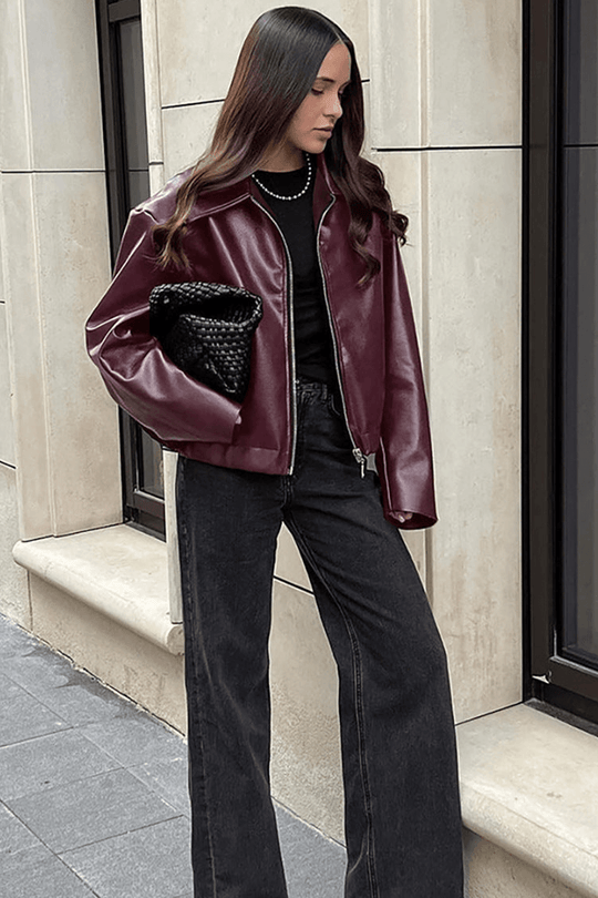 EB | Kurze Kunstlederjacke