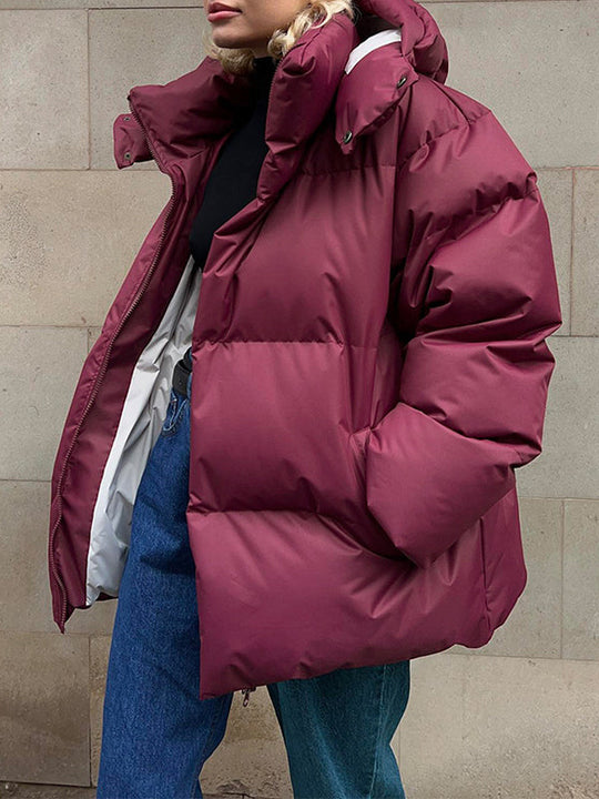 EB | Mehrfarbiges Gepolstertes Jacket mit Kapuze