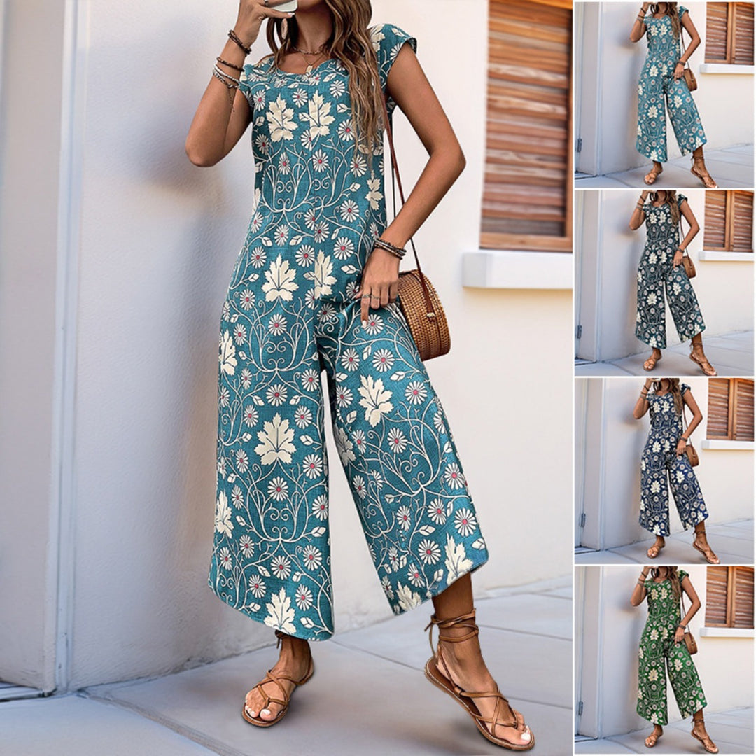 EB | Lockerer Jumpsuit mit Blumendruck