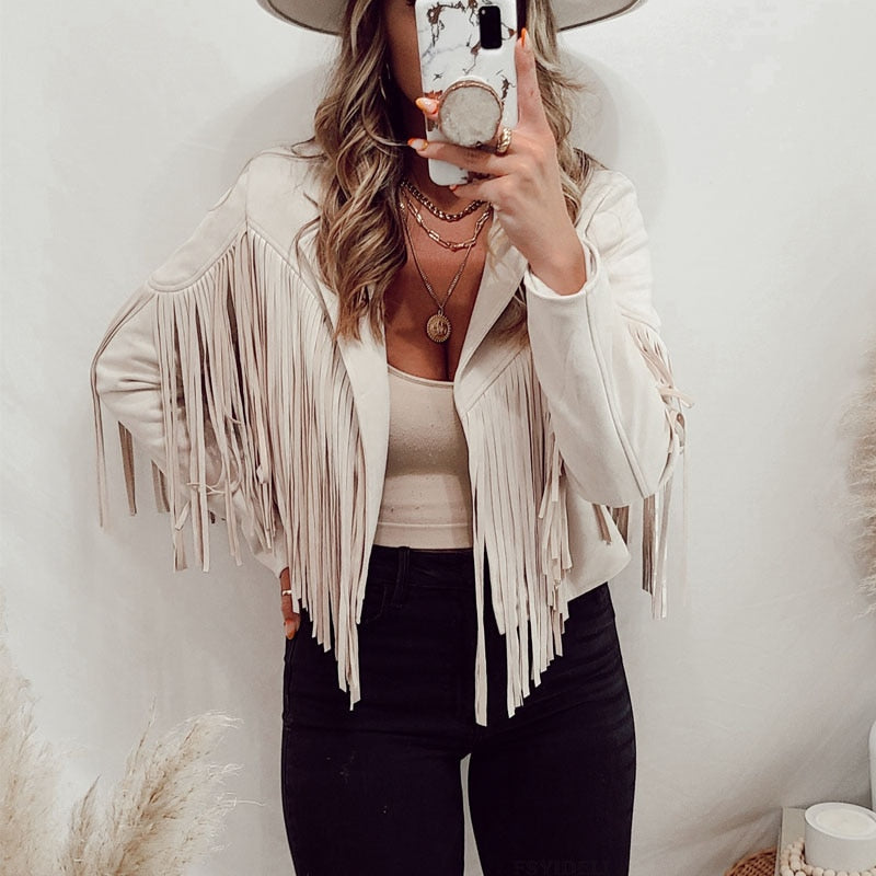 EB | jacke Mit Fransen Für Boho-Chic Look
