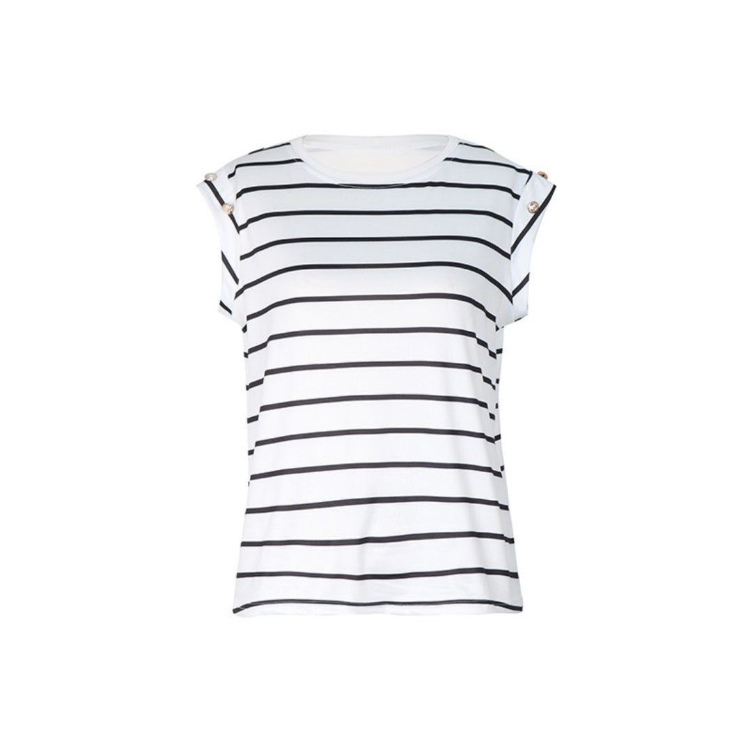 EB | Ärmelloses gestreiftes T-Shirt Frauen