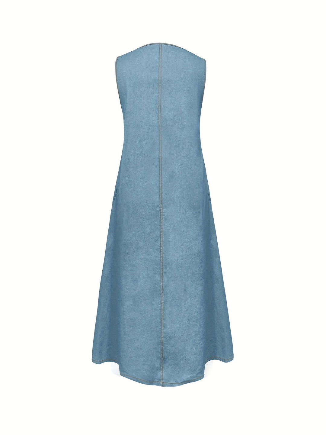 EB | Jeanskleid Plus Size, Locker, Sommer Midi Kleid mit Baumwoll-Mischung