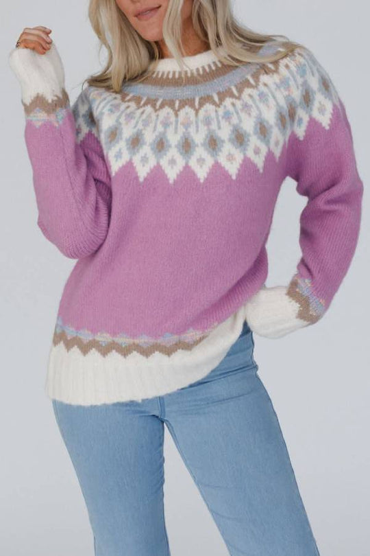 EB | Weihnachten Verdickter Rundhals Langarm Gestrickter Pullover