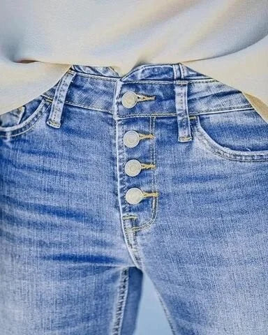 EB | Bootcut-Jeans mit hoher Taille